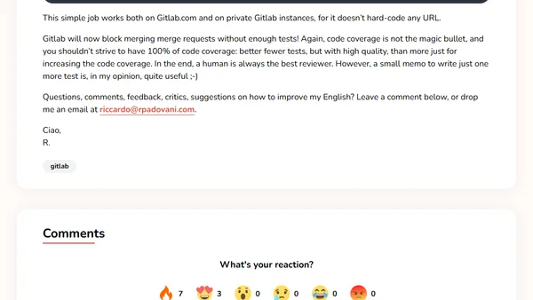 Fail a Gitlab pipeline when code coverage decreases