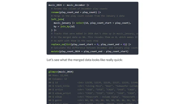 Apple Music Wrapped with R