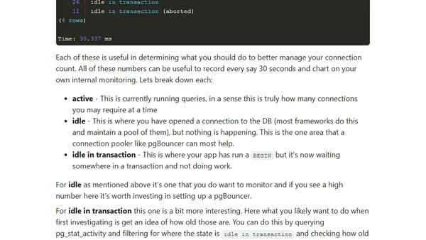 Tracking and managing your Postgres connections