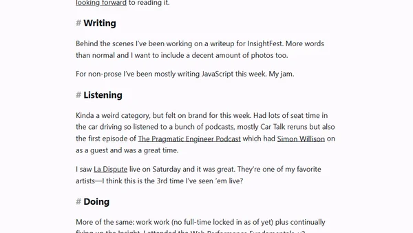Weeknotes for 2024-W39