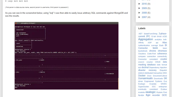 Accessing MongoDB data using SQL / ODBC on Linux
