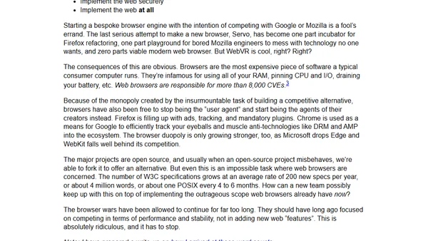 The reckless, infinite scope of web browsers