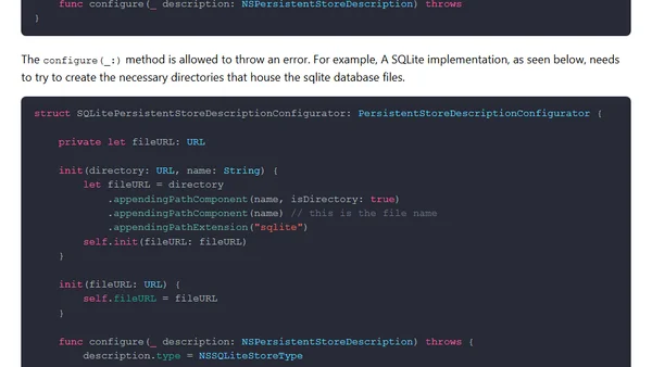 A Technique For Creating a NSPersistentContainer
