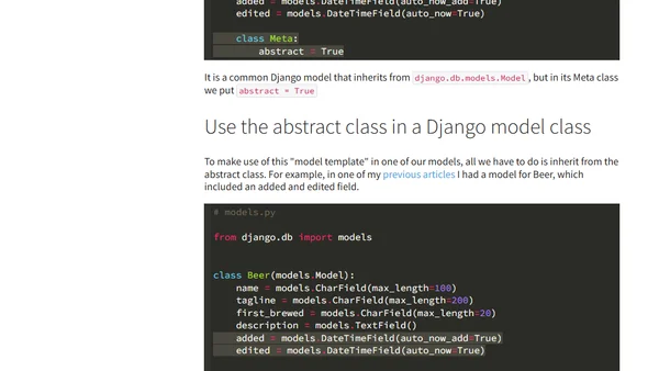 A model template in your Django app