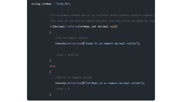 C#: Validar si un string es un número
