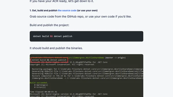 Processing data from SQLite hosted in an Azure File share, running in Azure Kubernetes Services