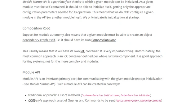 Modular Monolith: Domain-Centric Design