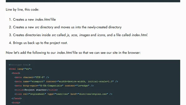 Part 1: Building a Project Starter with NPM Scripts