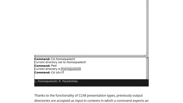Directory commands for an Interlisp file viewer