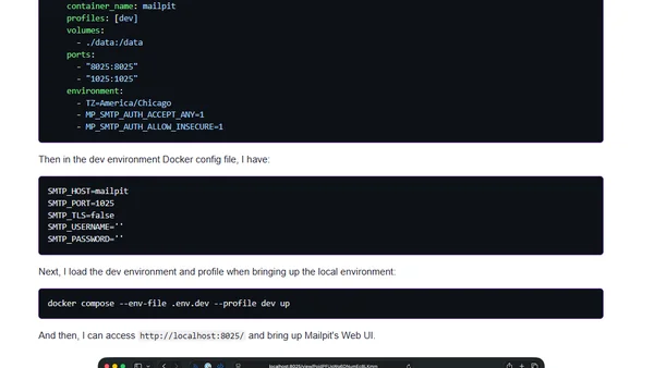 Local Email Debugging with Mailpit