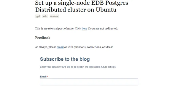 Set up a single-node EDB Postgres Distributed cluster on Ubuntu