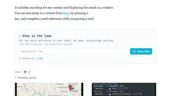 Google Contacts for Emacs