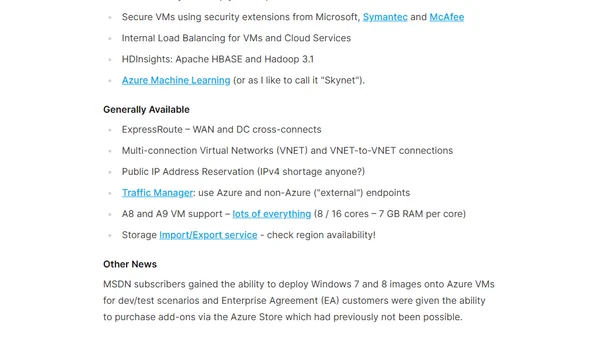 Microsoft Azure: 2014 Year in Review