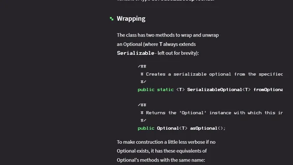 Serialize Optional