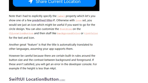 Core Location UI: New way to get one-time location