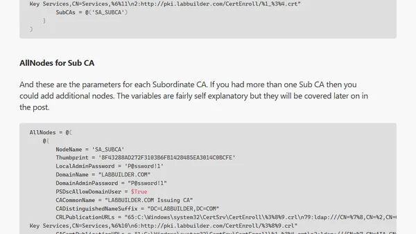 Installing a Two-Tier PKI using nothing but Desired State Configuration - Part 1
