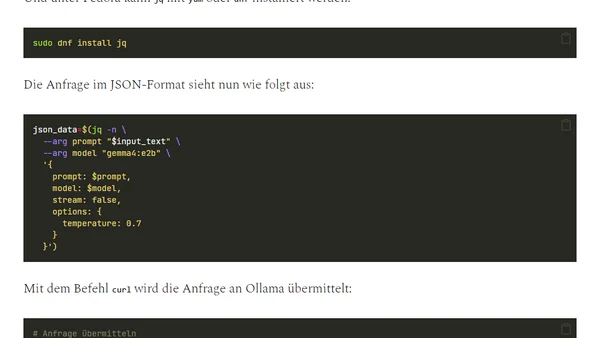 Zugriff auf ein lokales Modell per Shell-Skript