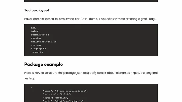 Packaging Helpers with Types & Tests for a Dependable TypeScript Toolbox