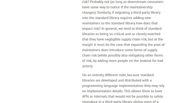 Standard Libraries and their Discontents