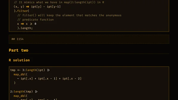Advent of Code 2021-01 with R & JavaScript