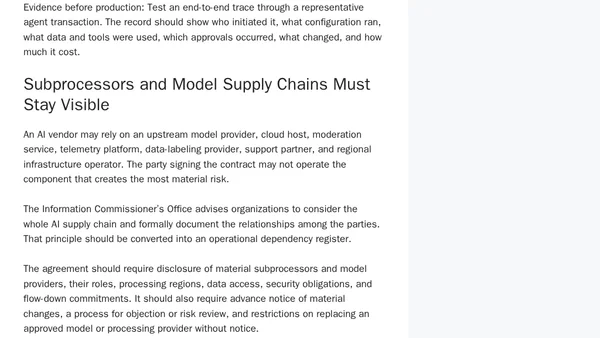 The AI Contract Is Part of the Architecture: 12 Clauses CIOs Need Before Agentic Scale