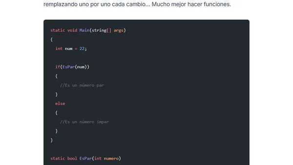 C#: Cómo saber si un número es par o impar