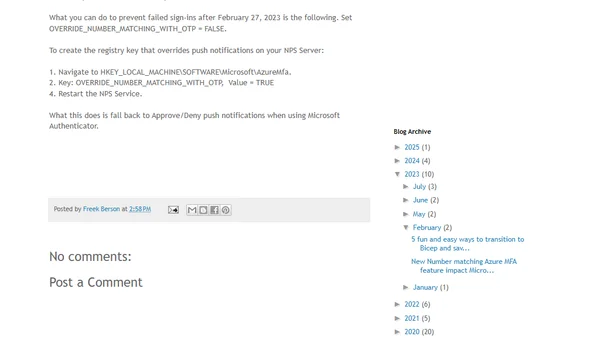 New Number matching Azure MFA feature impact Microsoft RDGW & NPS extension