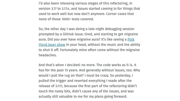 Un-refactoring