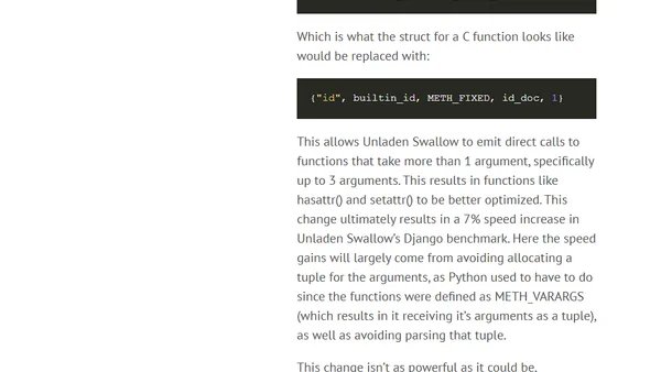 Another Unladen Swallow Optimization