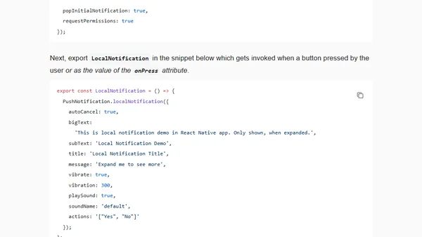 Implement Push notifications for Android apps with React Native