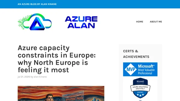 Azure capacity constraints in Europe: why North Europe is feeling it most