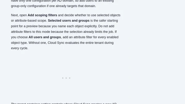 Sync Entra ID users to Active Directory with Cloud Sync