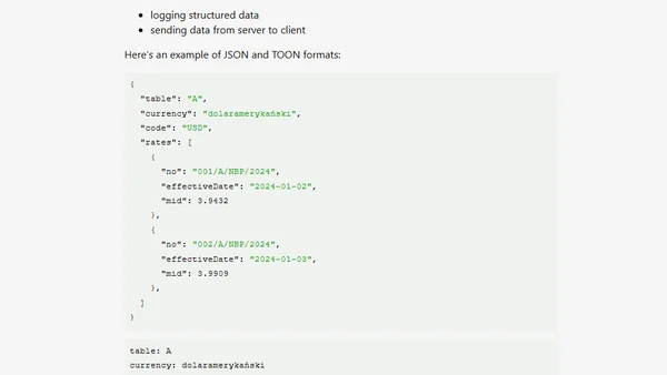 From JSON to TOON