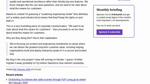 An Update on Heroku
