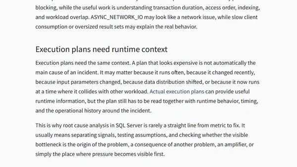 SQL Server Bottleneck Triage: How to Separate Signals from Causes