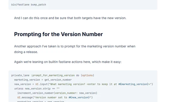 Managing Version Numbers with Fastlane