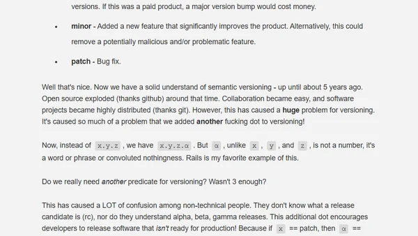 Semantic Versioning