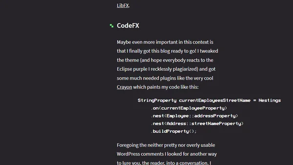 CodeFX Up And Running