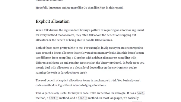 Zig, Rust, and other languages
