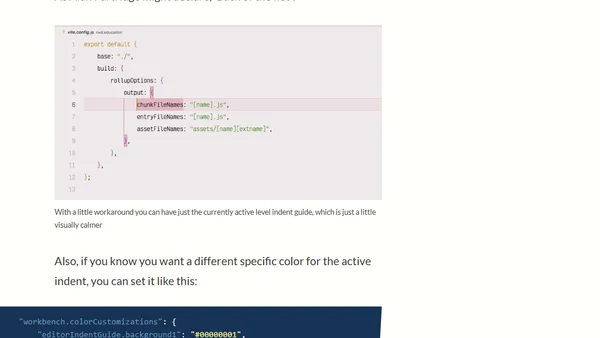 VS Code – highlight just the active indent guide