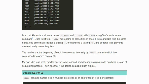 Editing filenames and directories in Vim