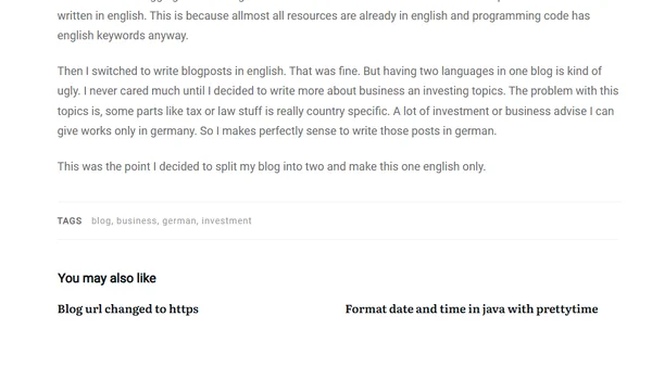 Blog split