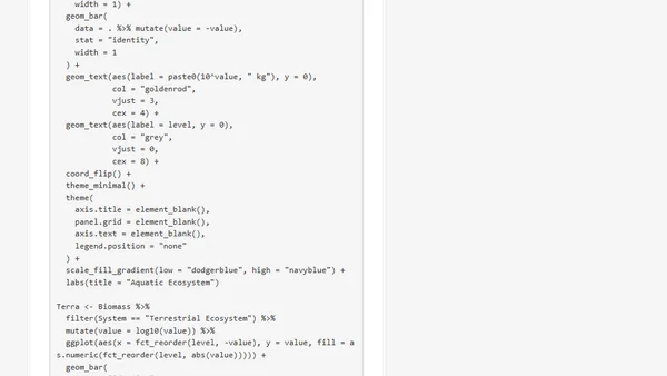 Biomass Pyramids and Funnel Plots in R with GGplot2