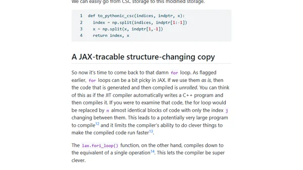 Sparse Matrices 3: Failing at JAX