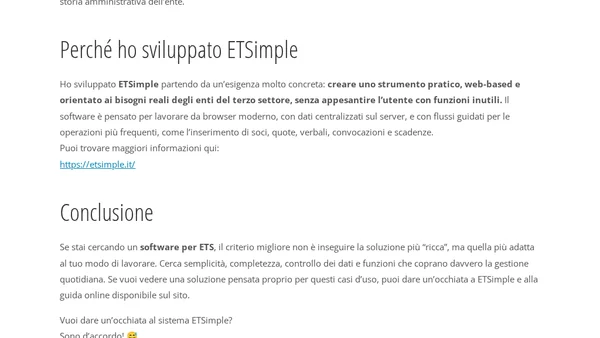 Software per la gestione degli Enti del Terzo Settore