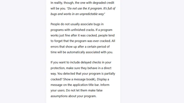 Don't fool your users