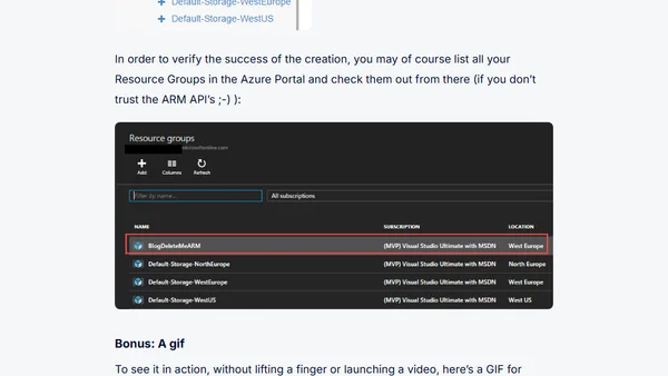 Developing with Azure Resource Manager - Part 4 - Tip: Azure Resource Explorer