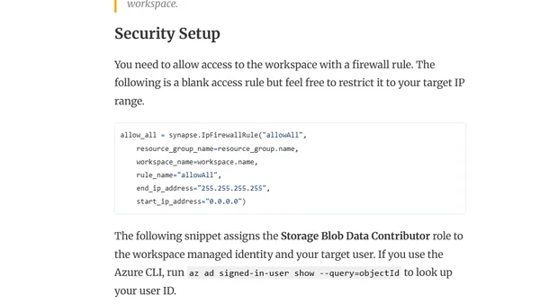 Get Up and Running with Azure Synapse and Pulumi