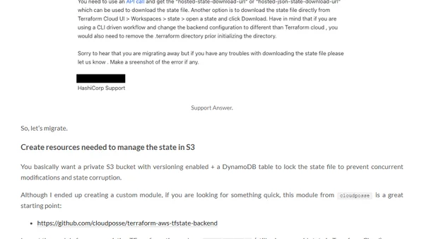 Migrating Terraform state from Terraform Cloud to S3