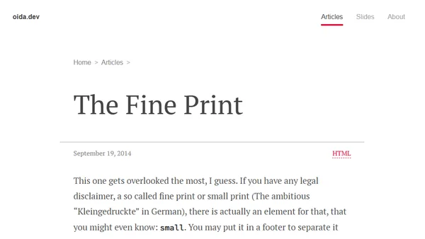 The Fine Print